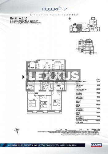 LEXXUS | 4 izbový byt REZIDENCIA HLBOKÁ, BA I