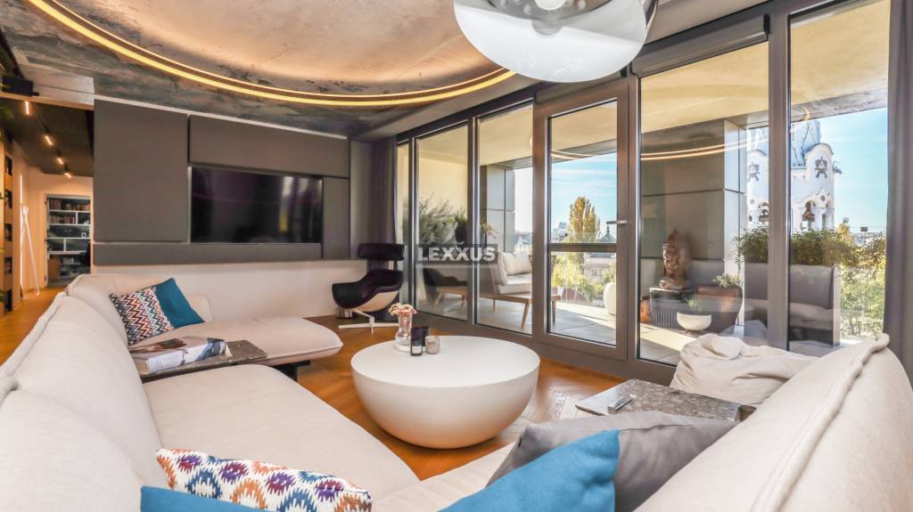 Jedinečný luxusný 3 izbový penthouse s terasou pri Modrom kostolíku